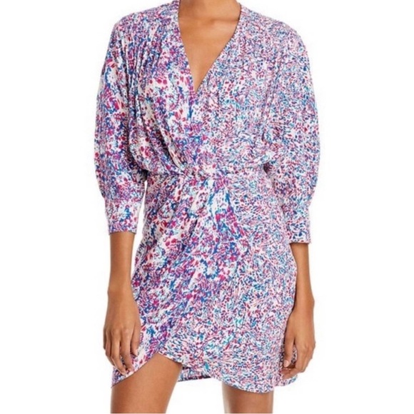 Rare| NWT| IRO Firenze Printed Dress In Mixed Blue size 36 ; US-4 - Picture 1 of 6